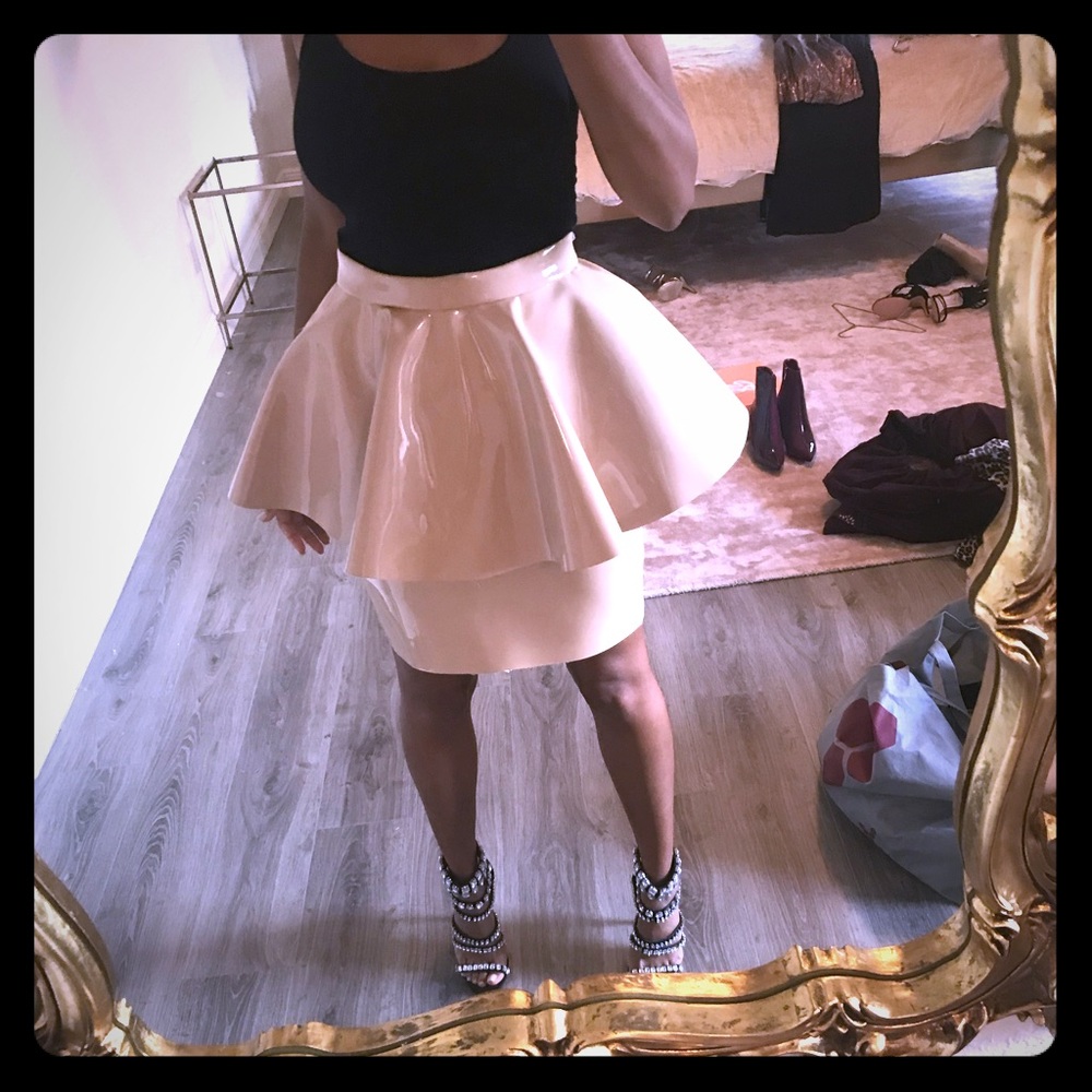 AQ/AQ, Half Patent/ Half Fabric Skirt